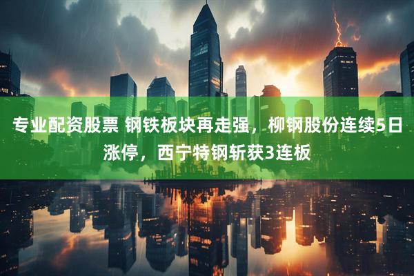 专业配资股票 钢铁板块再走强，柳钢股份连续5日涨停，西宁特钢斩获3连板